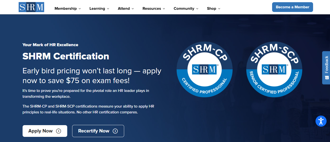 SHRM-CP - Best HR Certifications In Dubai