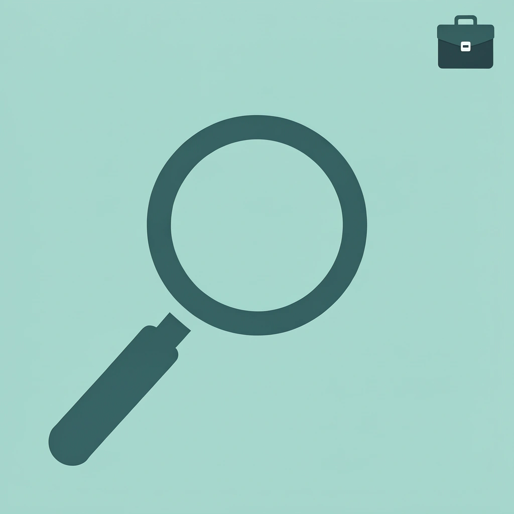 Magnifying glass icon representing detailed evaluation of each application