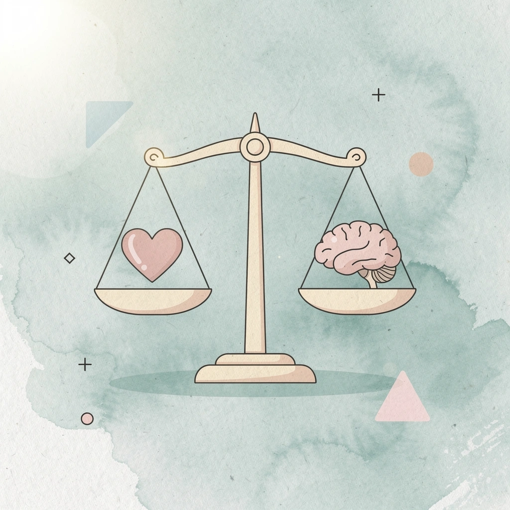 Balance scale showing business needs versus legal constraints