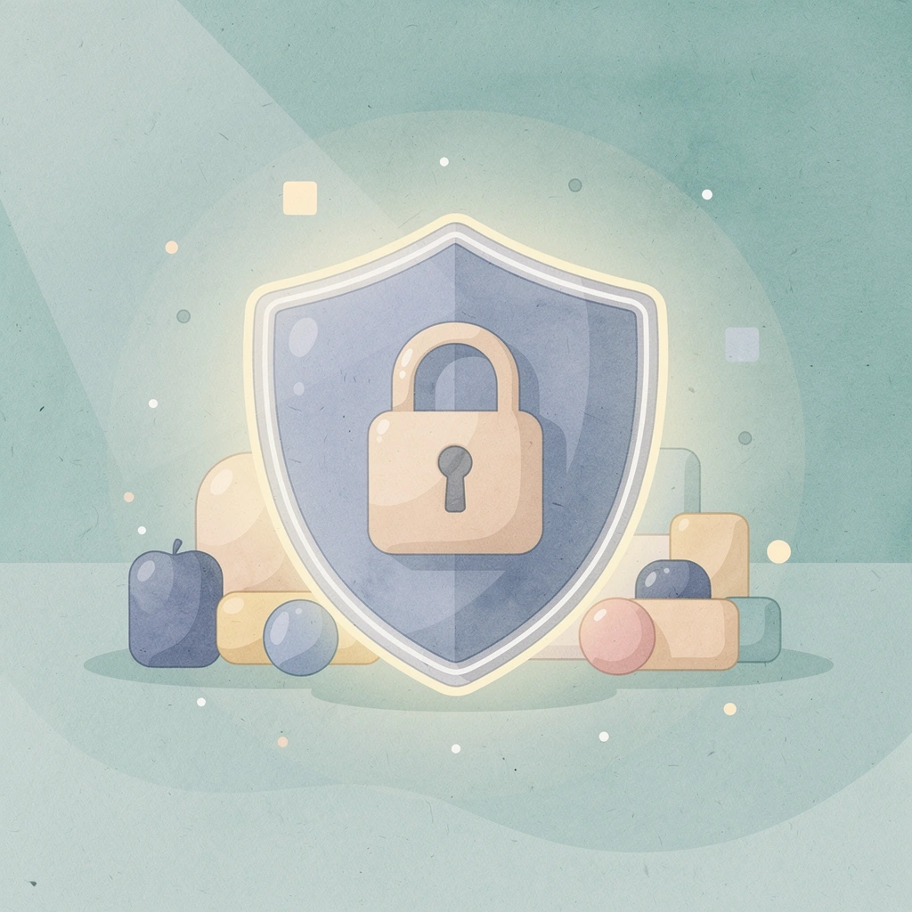 Shield protecting HR documents representing compliance protection