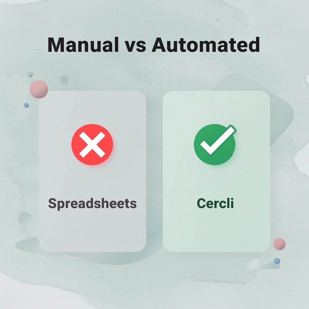 Before and after comparison of manual versus automated tracking