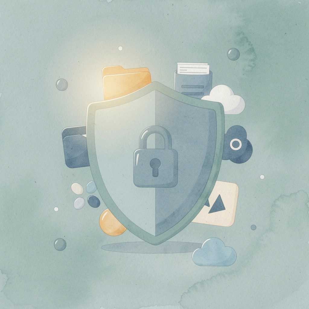 Shield protecting documents representing a compliant maternity leave system