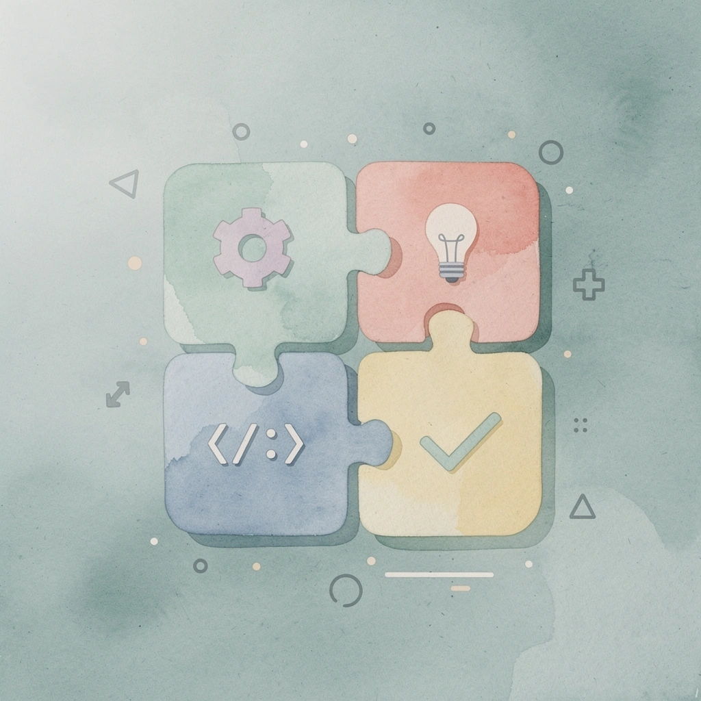 Puzzle pieces connecting to show integrated EOR compliance systems