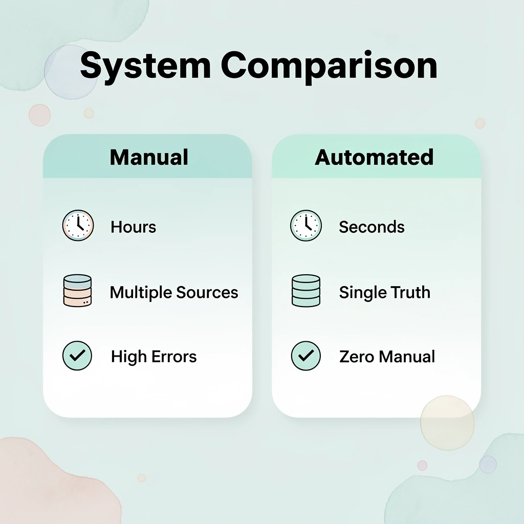 Comparison between manual and automated holiday management systems