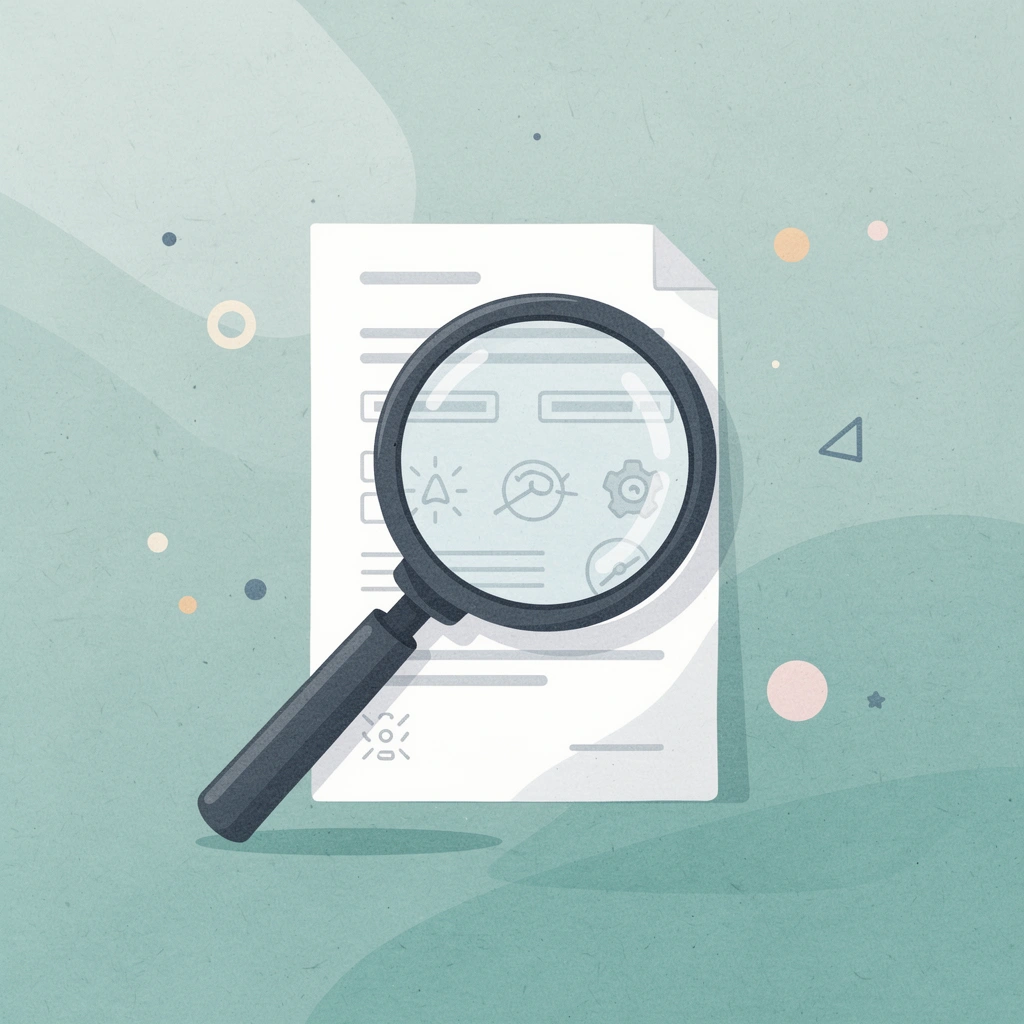 Magnifying glass examining compliance documents representing a continuous monitoring system