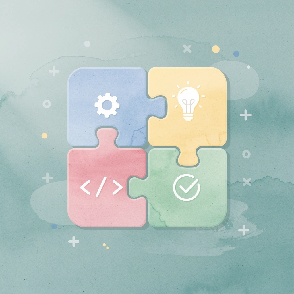 Puzzle pieces connecting to represent integrated HR systems