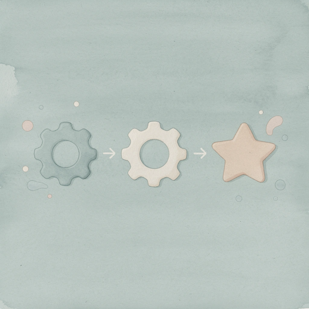 Three disconnected gears representing broken recruitment processes