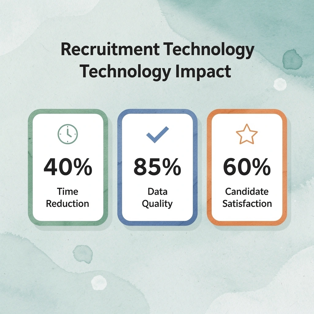 Statistics showing recruitment technology benefits