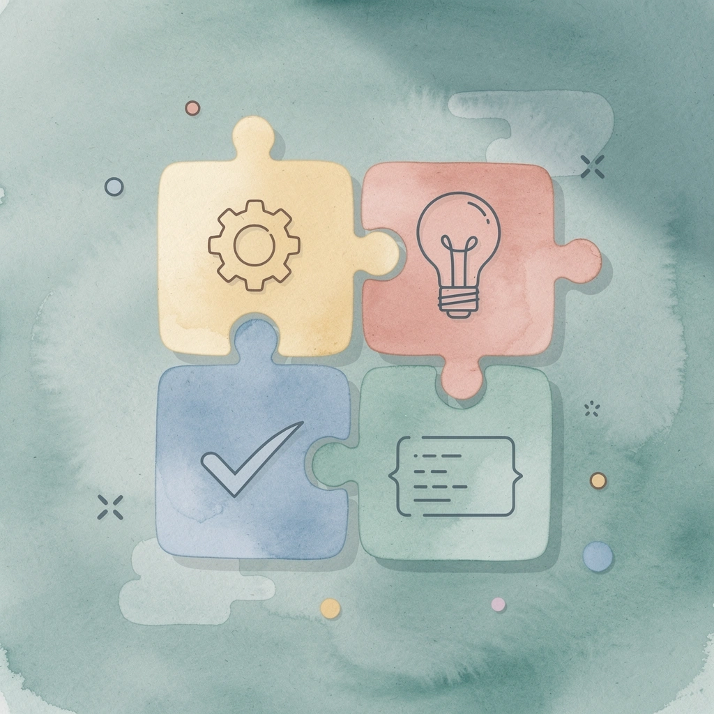 Puzzle pieces fitting together representing integrated recruitment systems