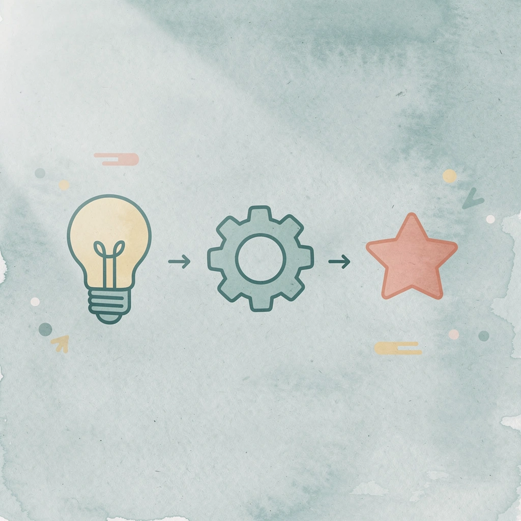 Three icons showing recruitment to payroll to employee management flow