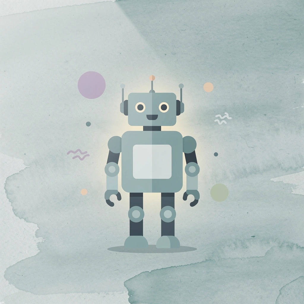 Robot icon representing AI assistance in recruitment