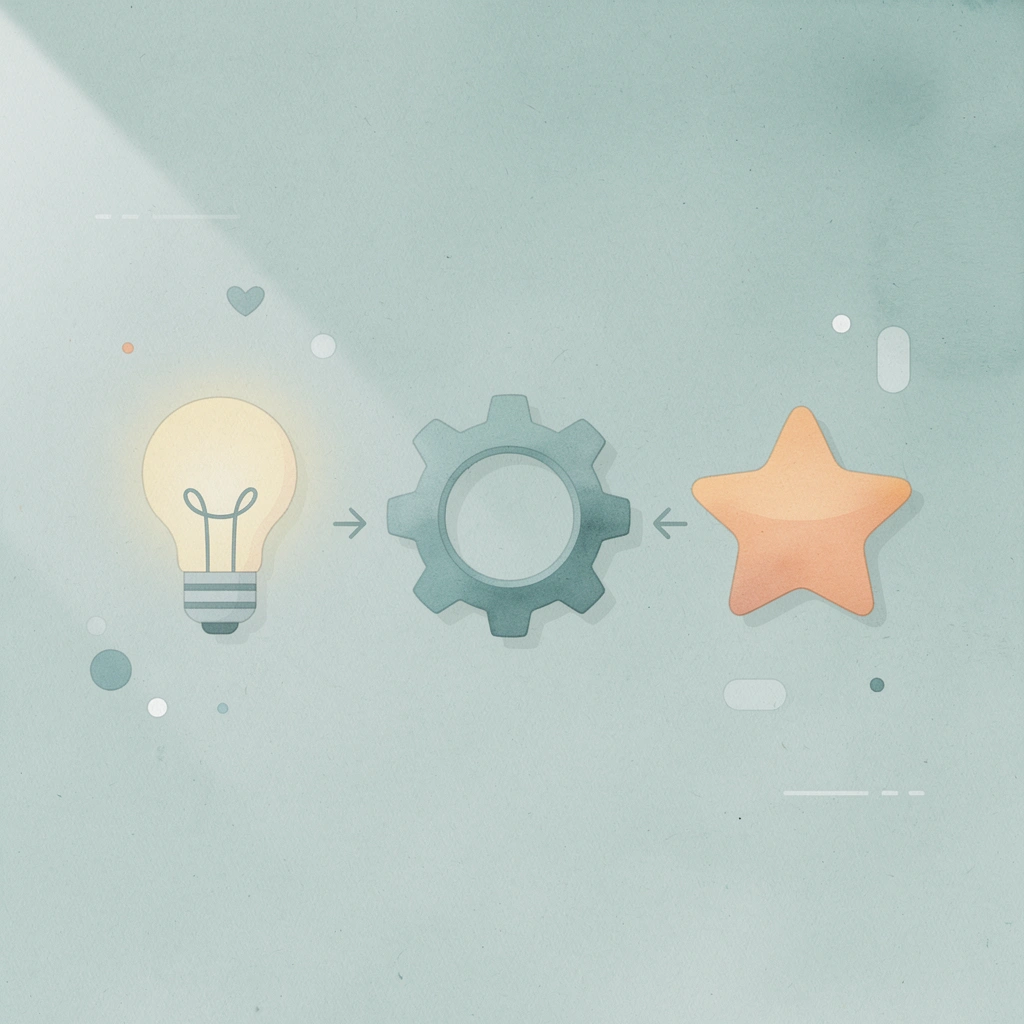 Three connected icons showing progression from job descriptions to hires to visibility