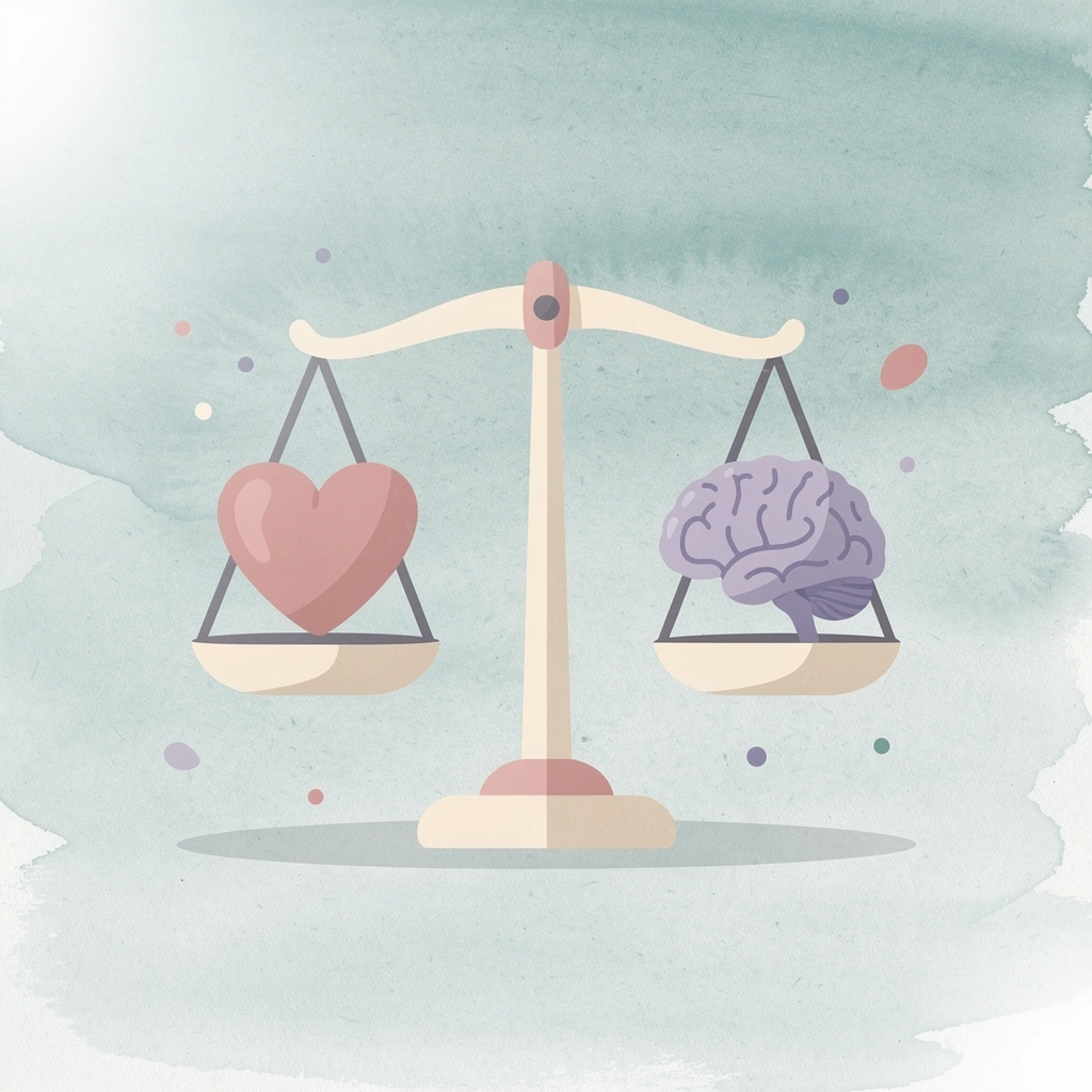 Balance scale showing AI amplifying both good and bad processes