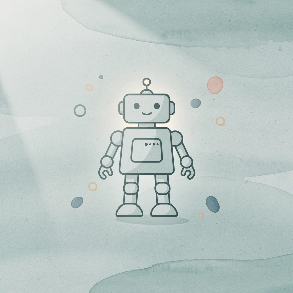 Robot icon representing AI automation in recruitment