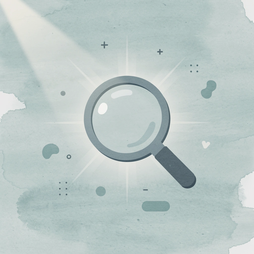 Magnifying glass icon representing candidate screening examination