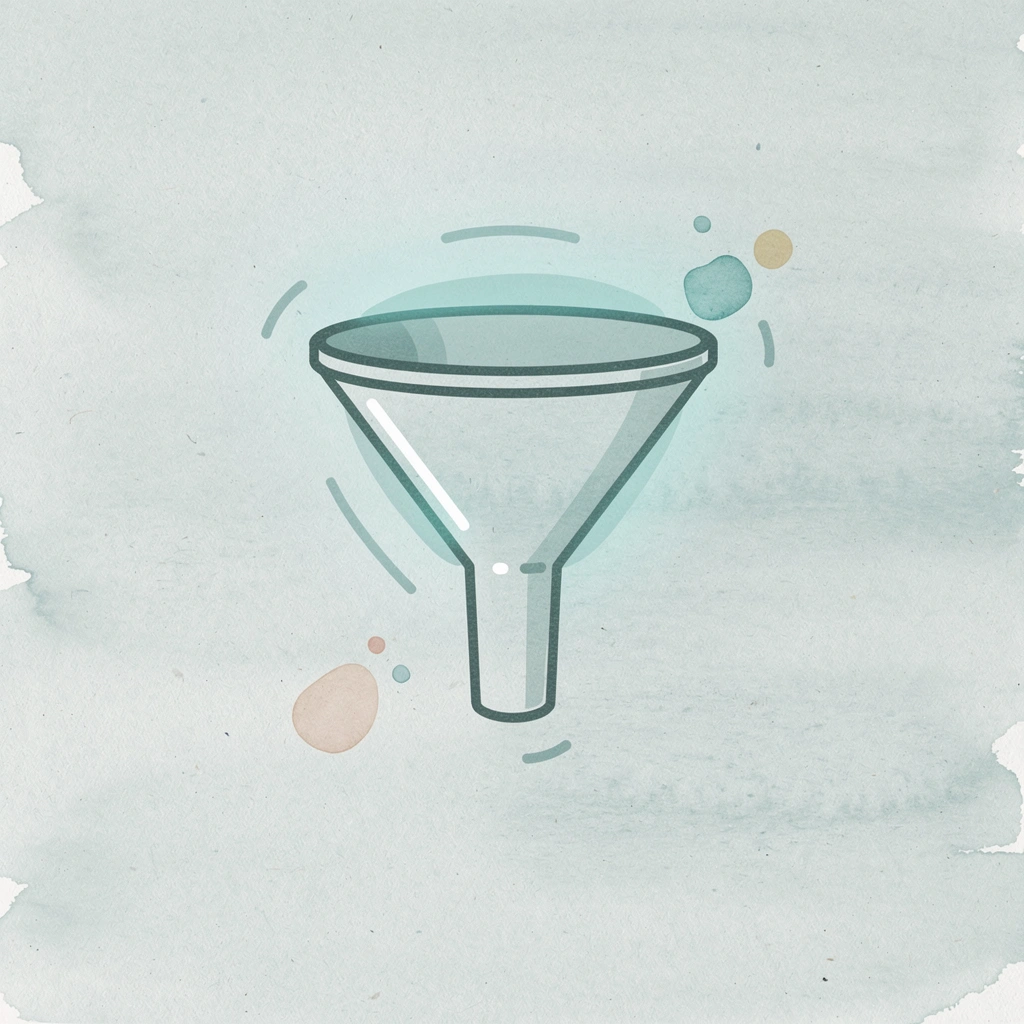 Funnel icon representing candidate screening and filtering