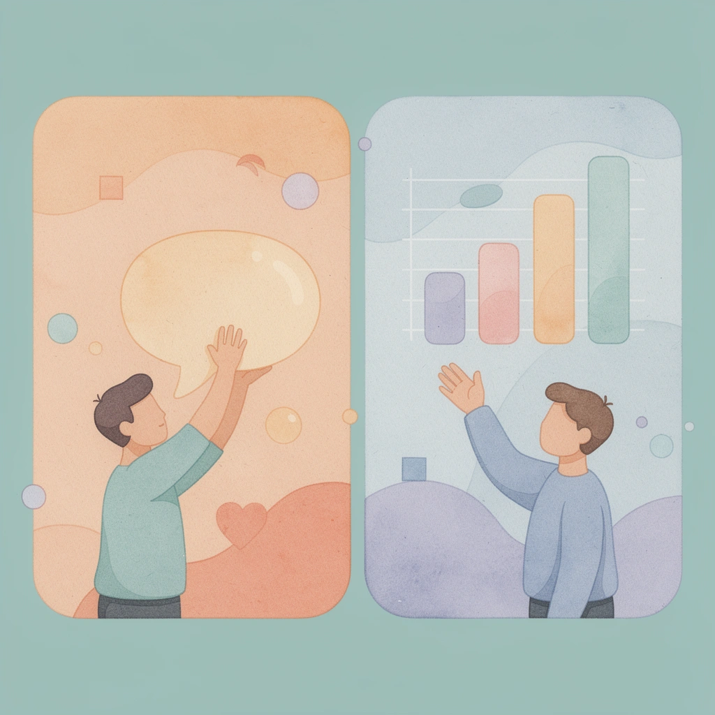 Scene comparing outdated recruitment era with today's competitive hiring landscape