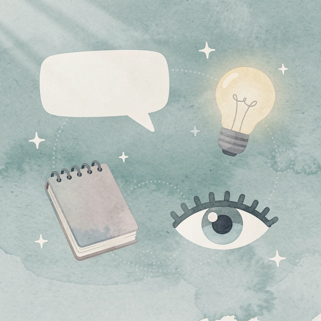 Scene illustration showing AI screening tools scattered around a central hiring concept