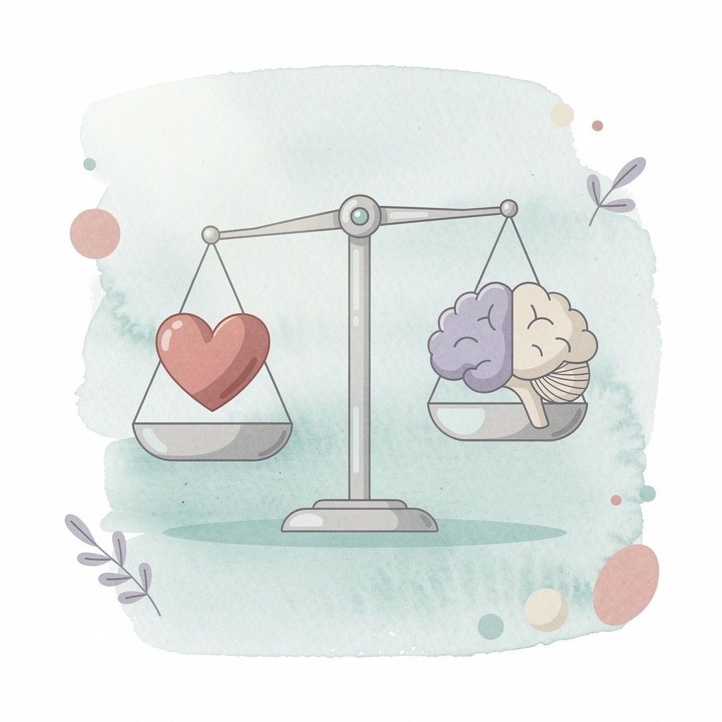 Icon scale balancing technical qualifications against behavioral assessment