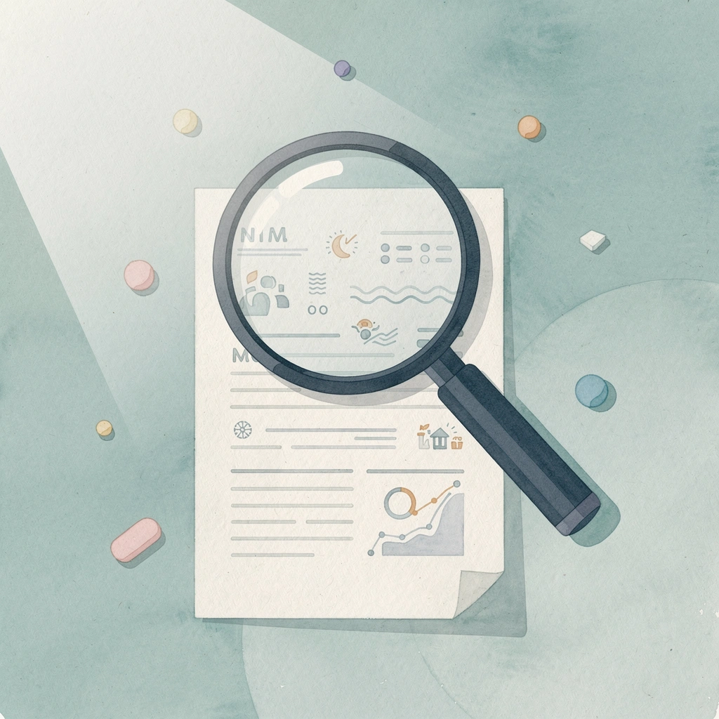Scene of magnifying glass examining behavioral patterns