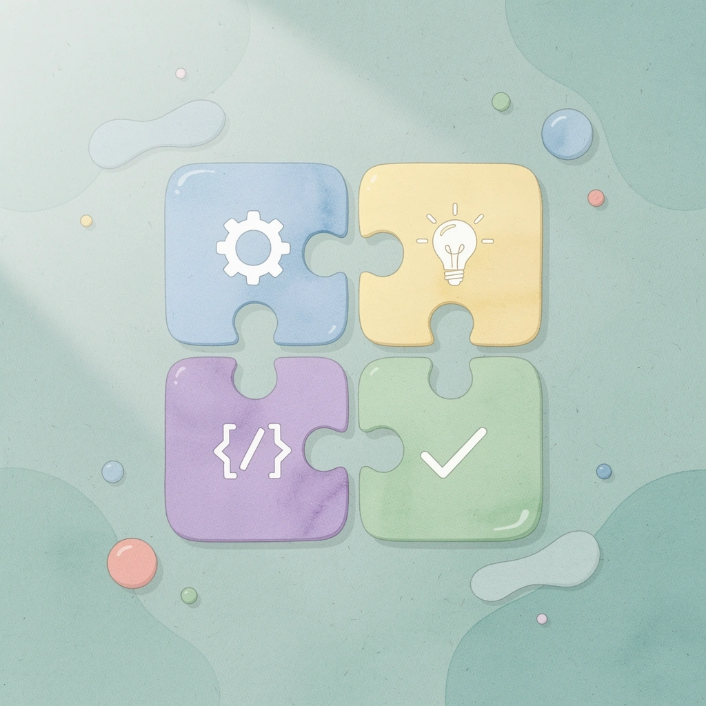 Puzzle pieces fitting together representing unified hiring workflow