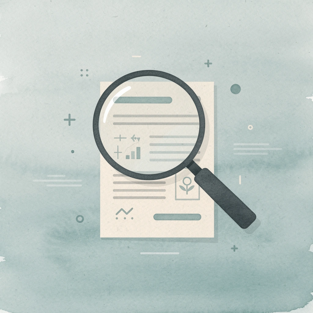 Magnifying glass examining a document to reveal hidden gaps in background checks
