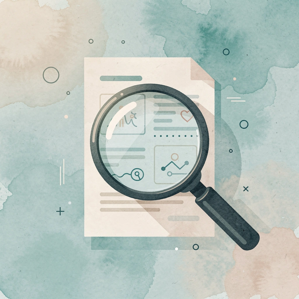 Magnifying glass examining a candidate profile representing pre-employment screening