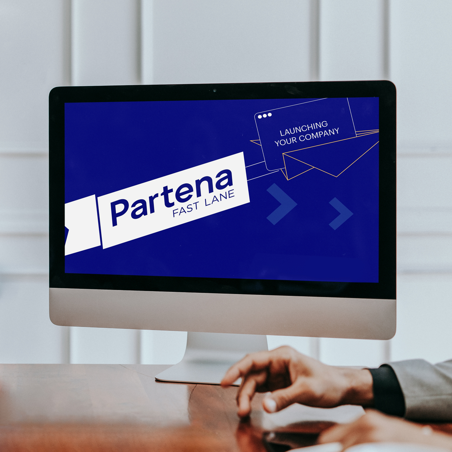 Mockup video van Partena Professional weergegeven op een scherm, ontwikkeld door Umbau voor een dynamische en professionele uitstraling