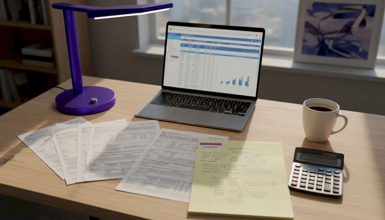 Accountant preparing oil and gas K-1 tax forms