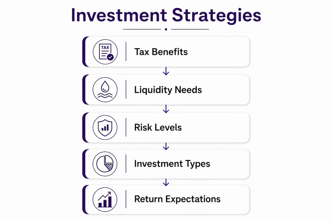 Infographic showing oil and gas investment strategies flow
