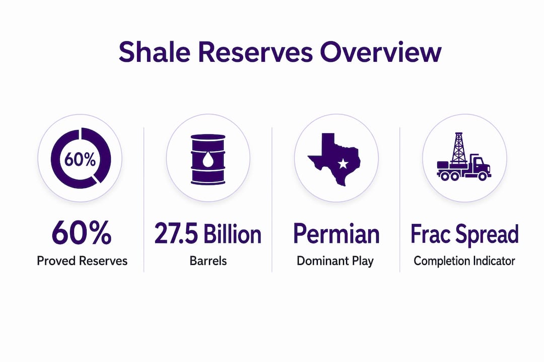 Infographic showing key U.S. shale reserve statistics
