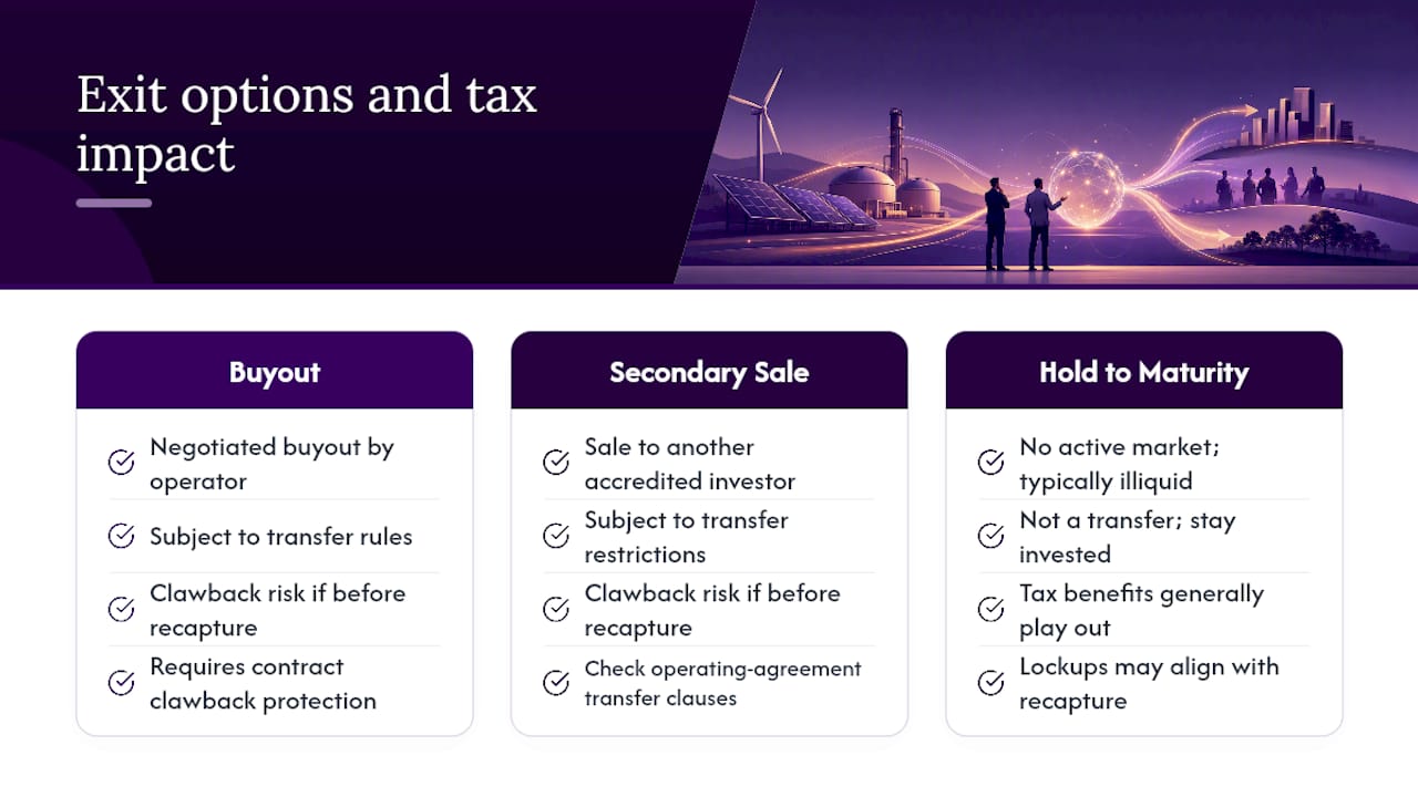 Exit Timing and Its Effect on Returns and Taxes — overview diagram
