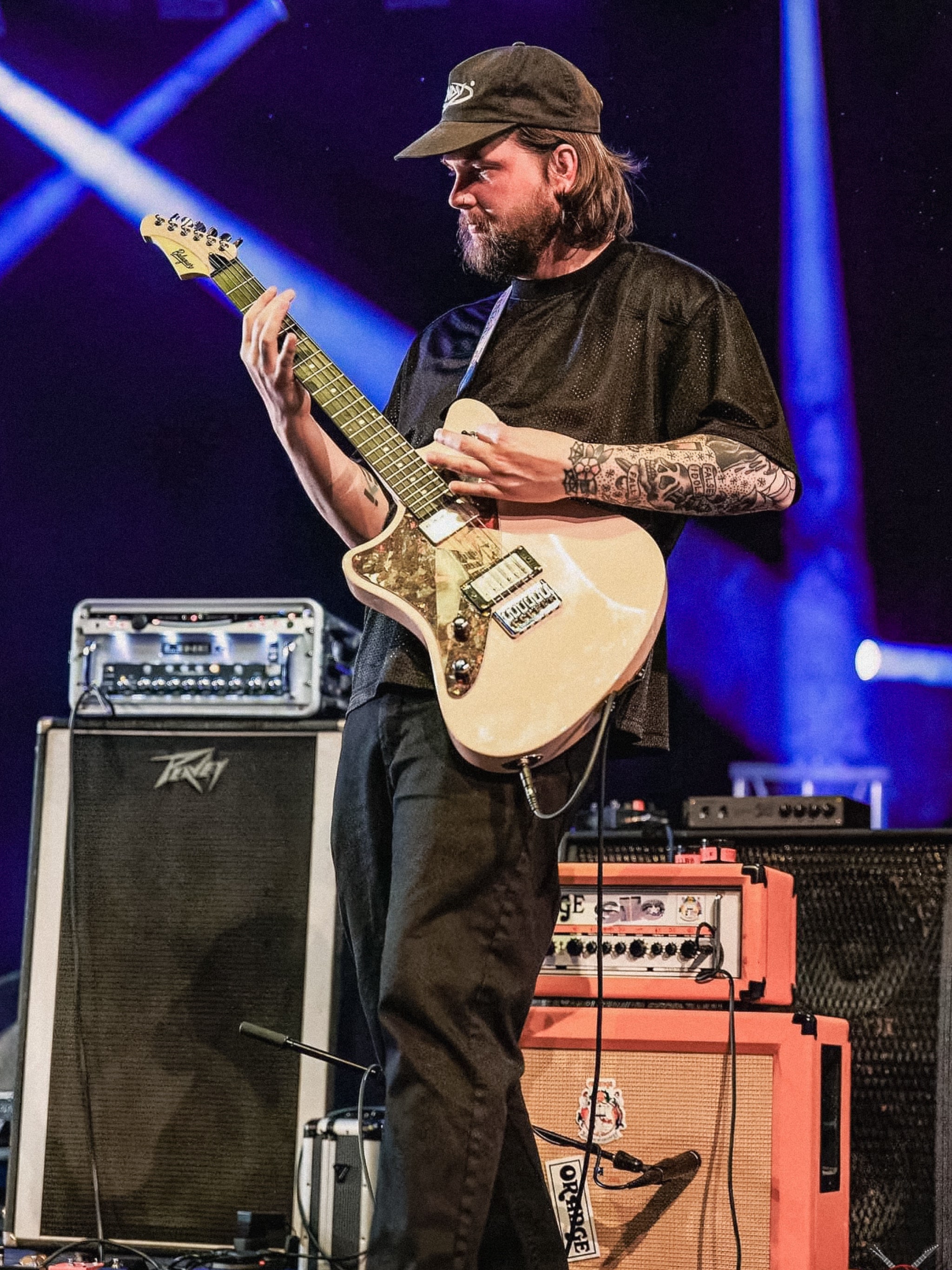 Laurence Crookall isle of man web developer playing guitar