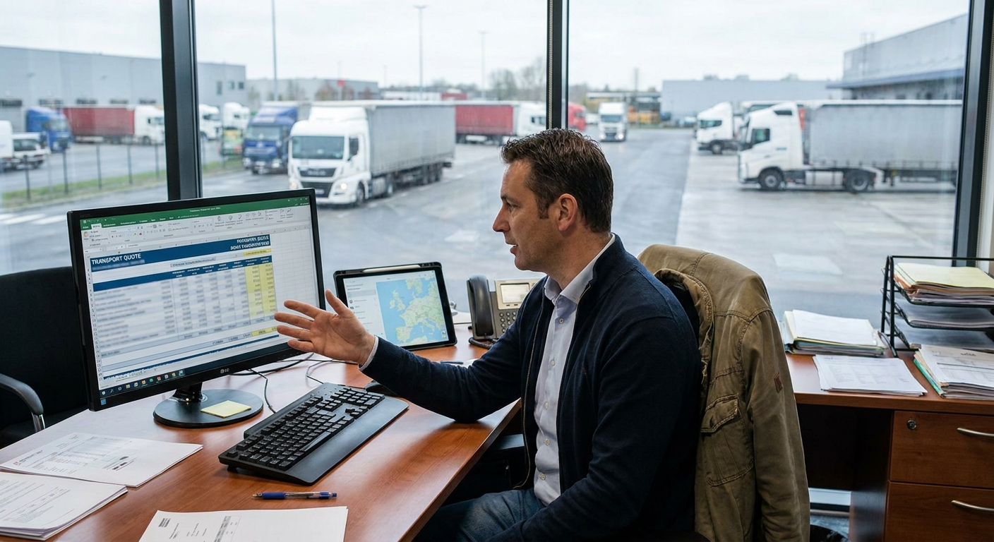 formulaire de devis transporteur en ligne sur portail Transeurope Connect