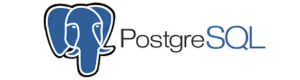 PostgreSQL logo featuring a stylized blue elephant head.