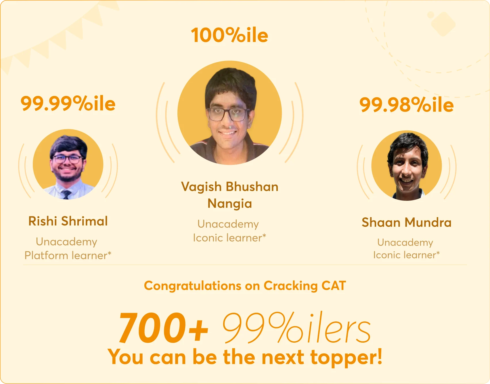 Top ranker from Unacademy from CAT