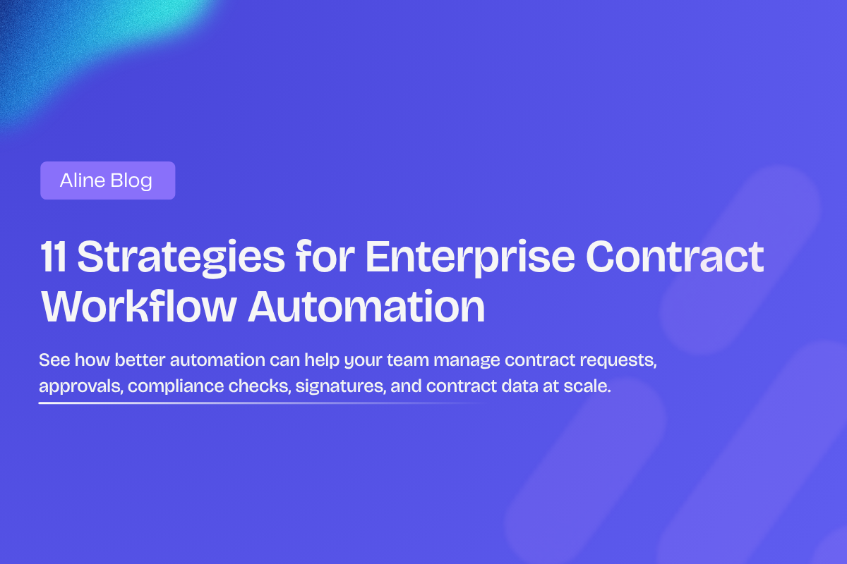 Enterprise Contract Workflow Automation