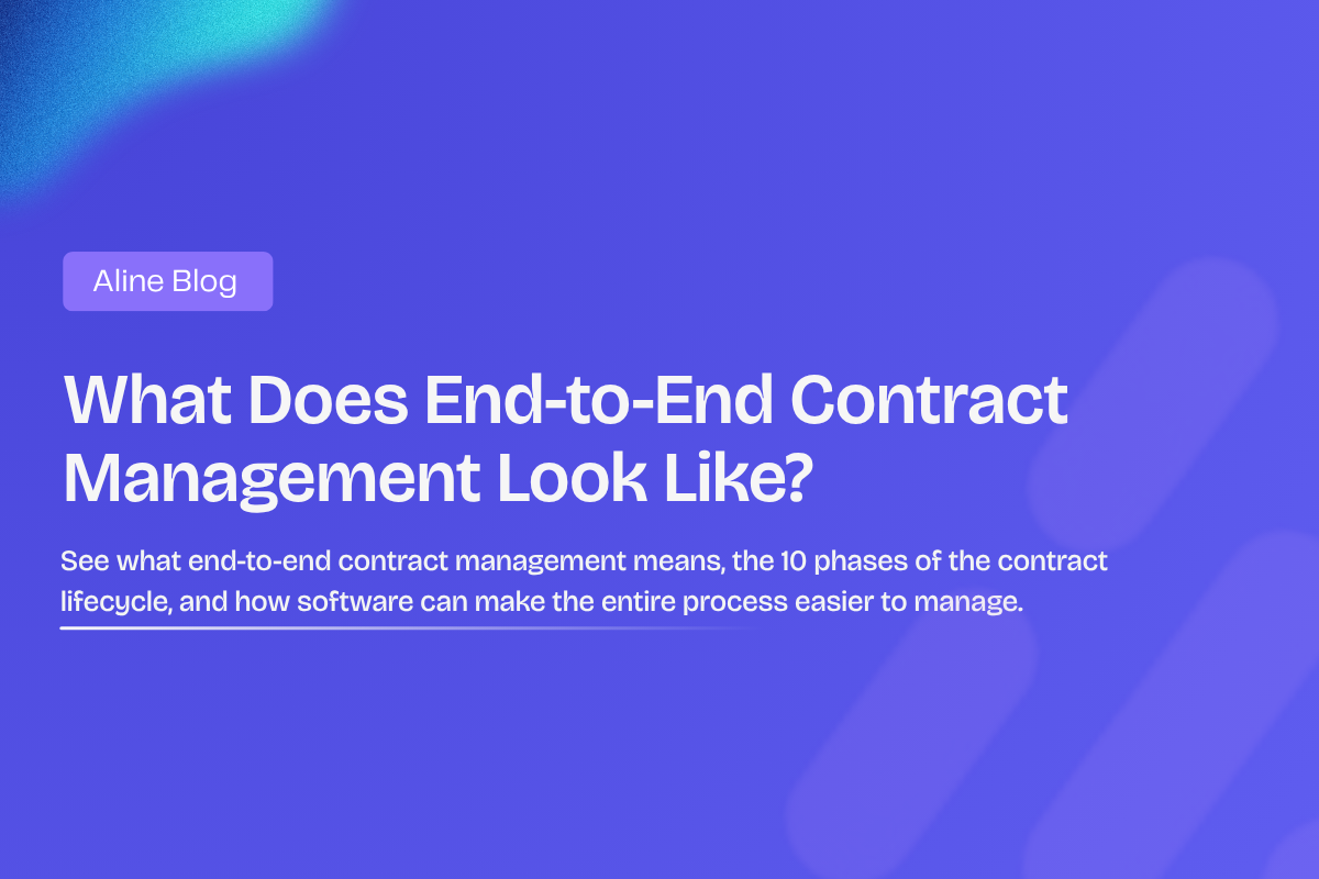 End to End Contract Management