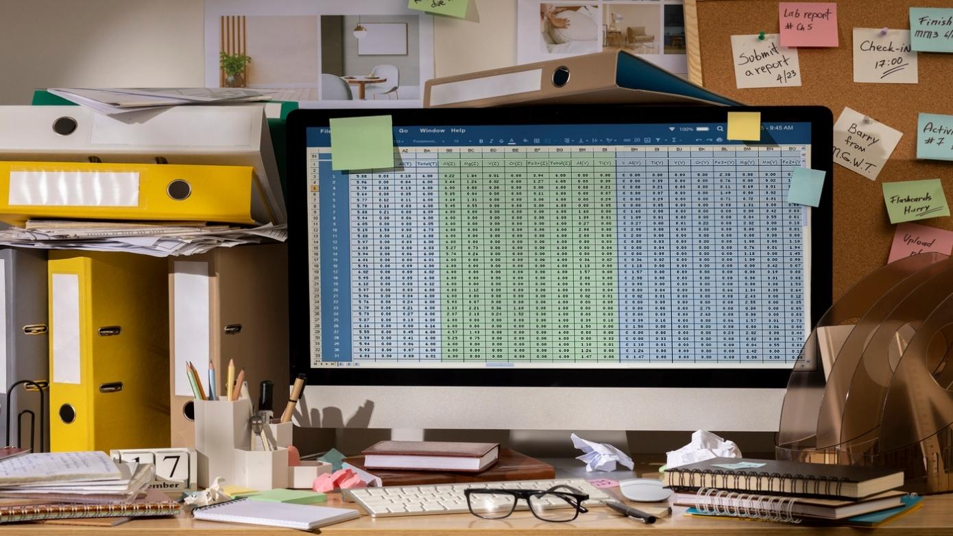 Working with too many spreadsheets. 