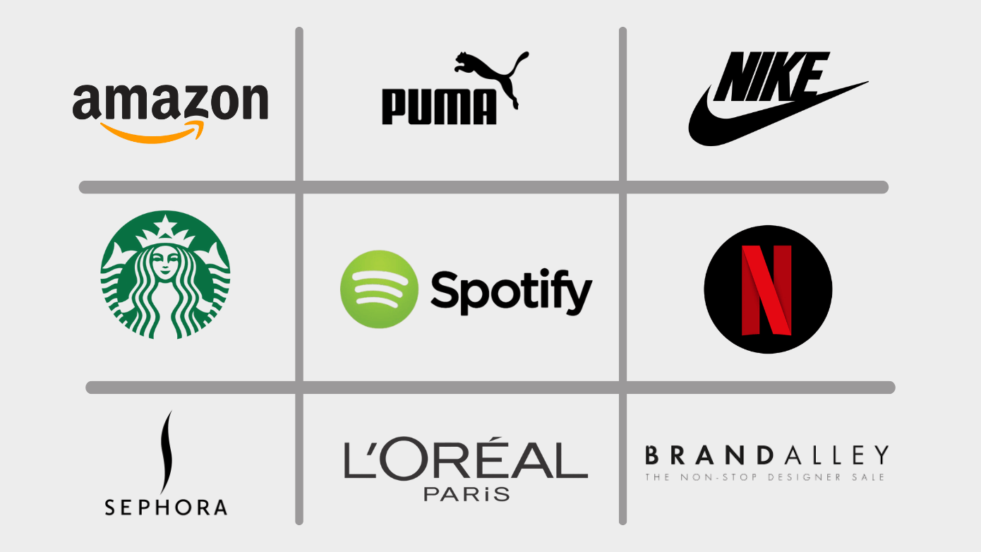 Some popular brands who use first-party data marketing strategy.