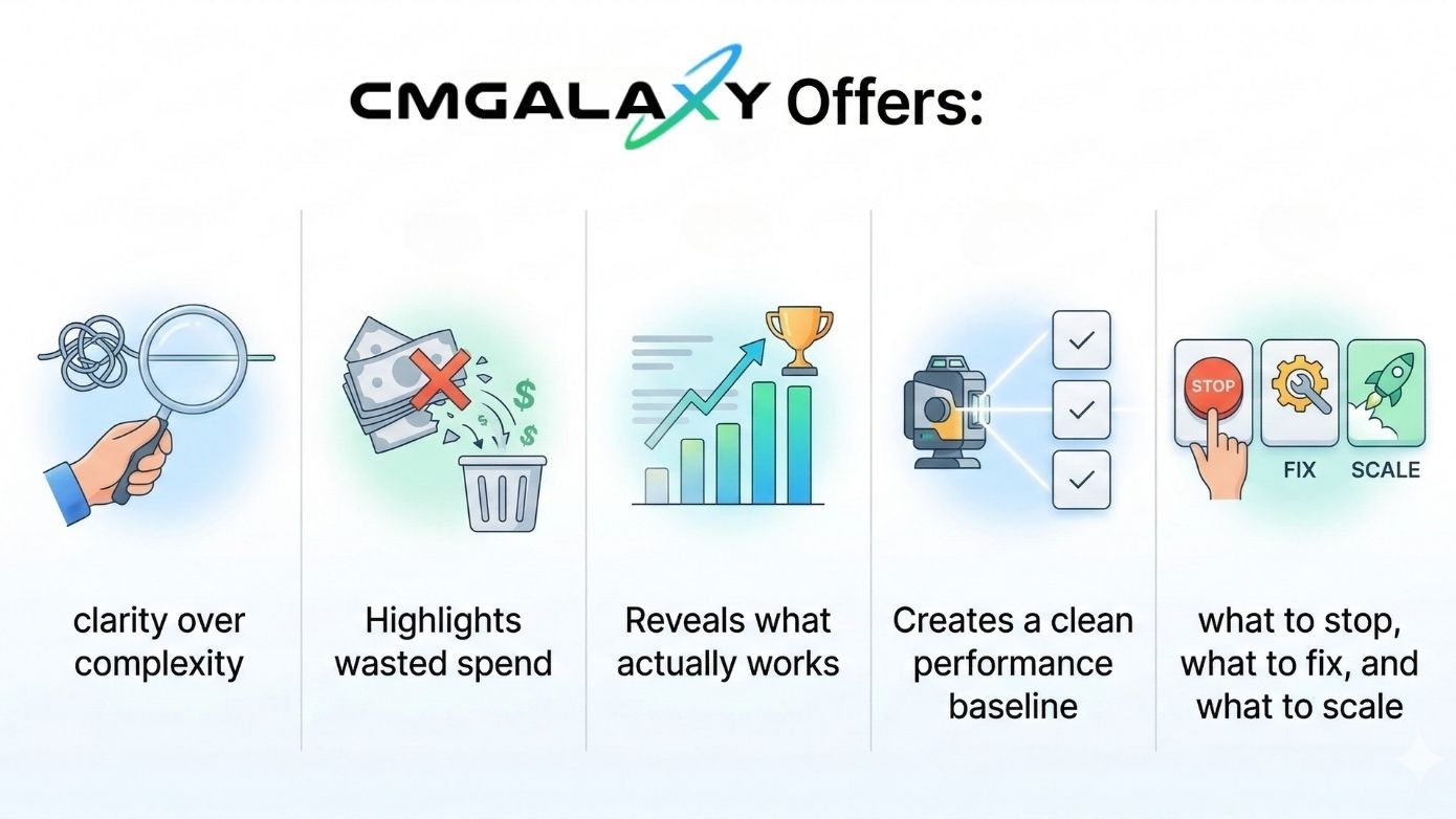 Offerings of CMGalaxy for modern marketers and better customer journey analytics. 