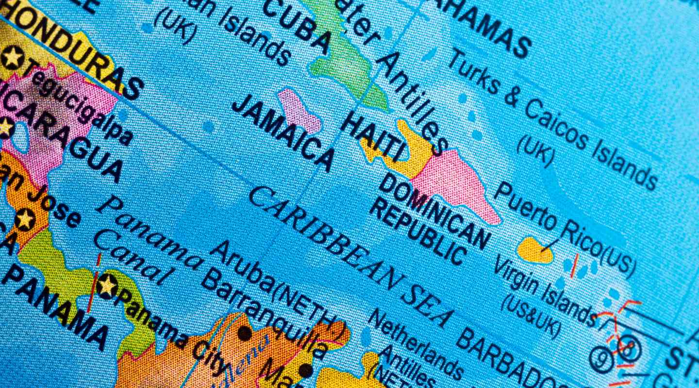 Map of the Caribbean