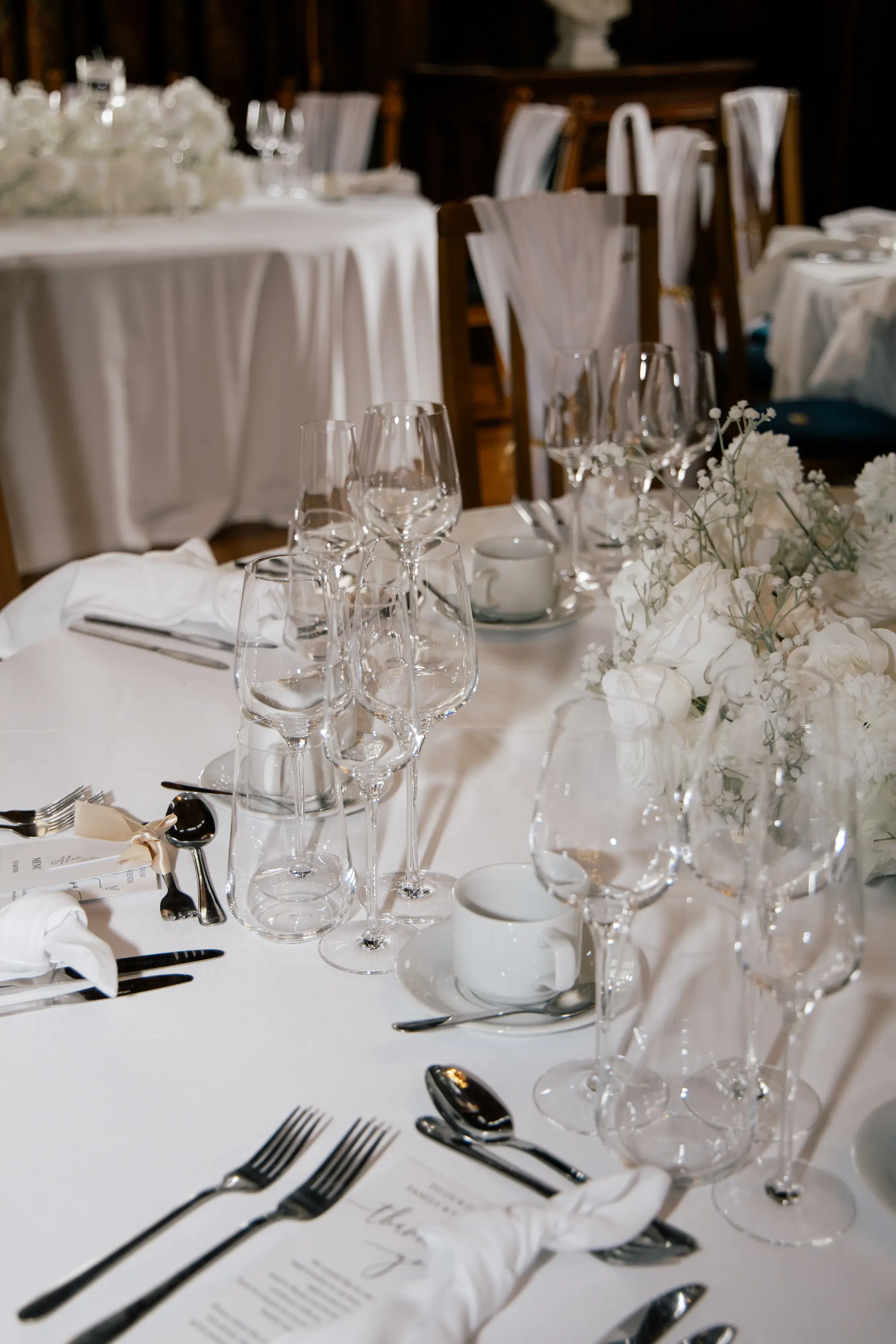 decorated rounded table