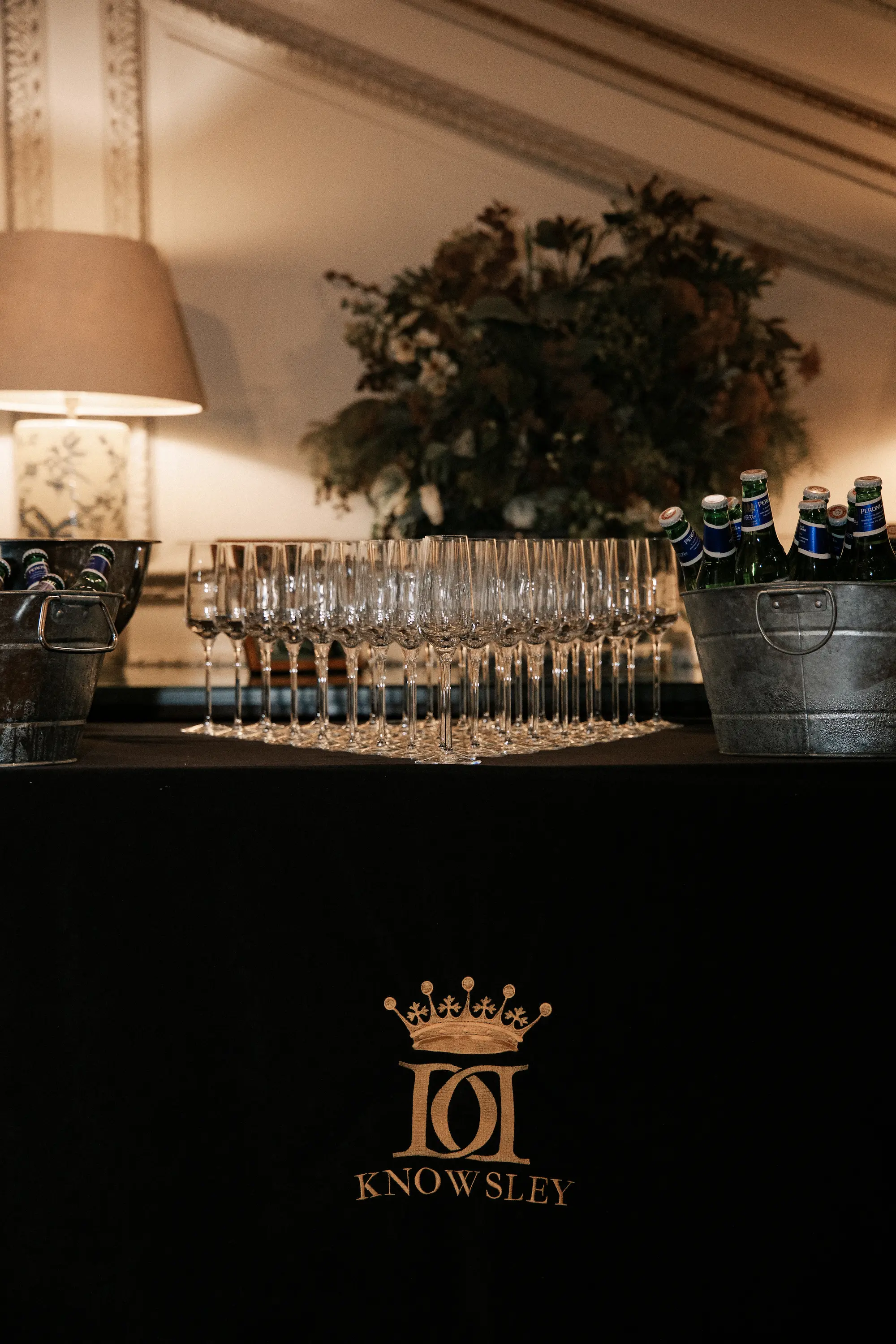 decorated rounded table