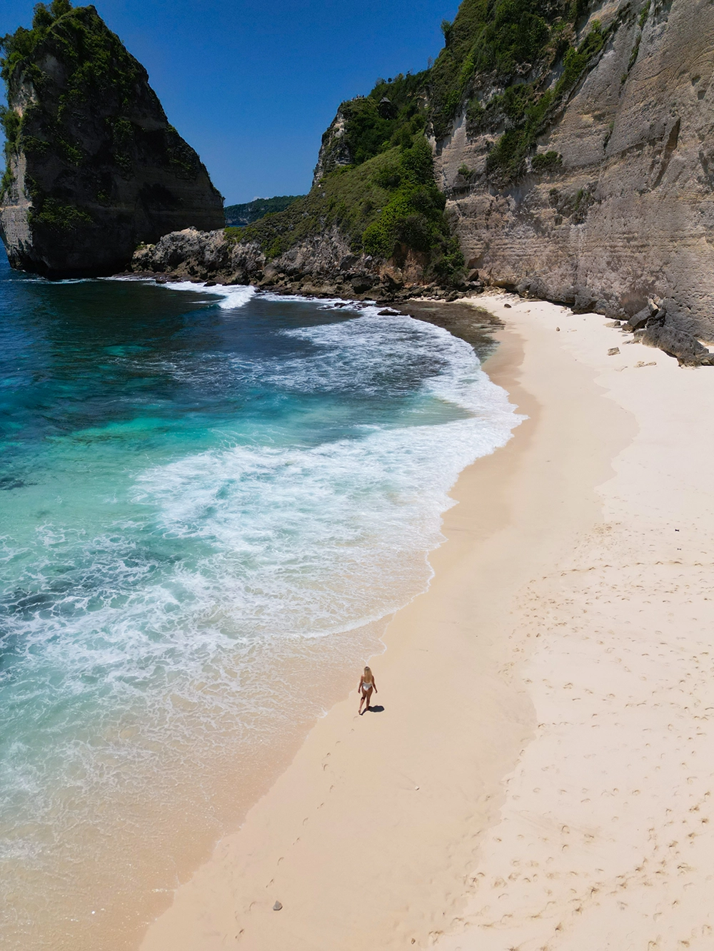 Drone Photo Beach, Sun, Woman