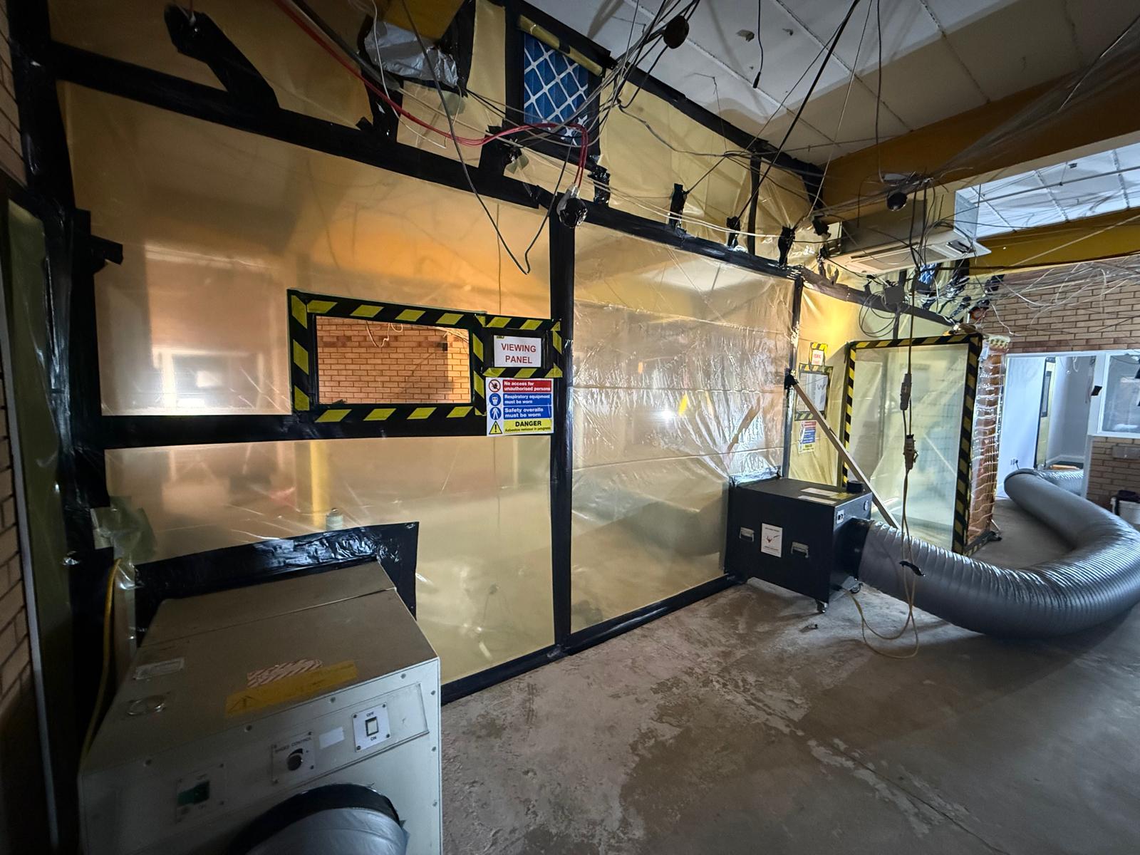 AIB ceiling removal — Saltney, Chester