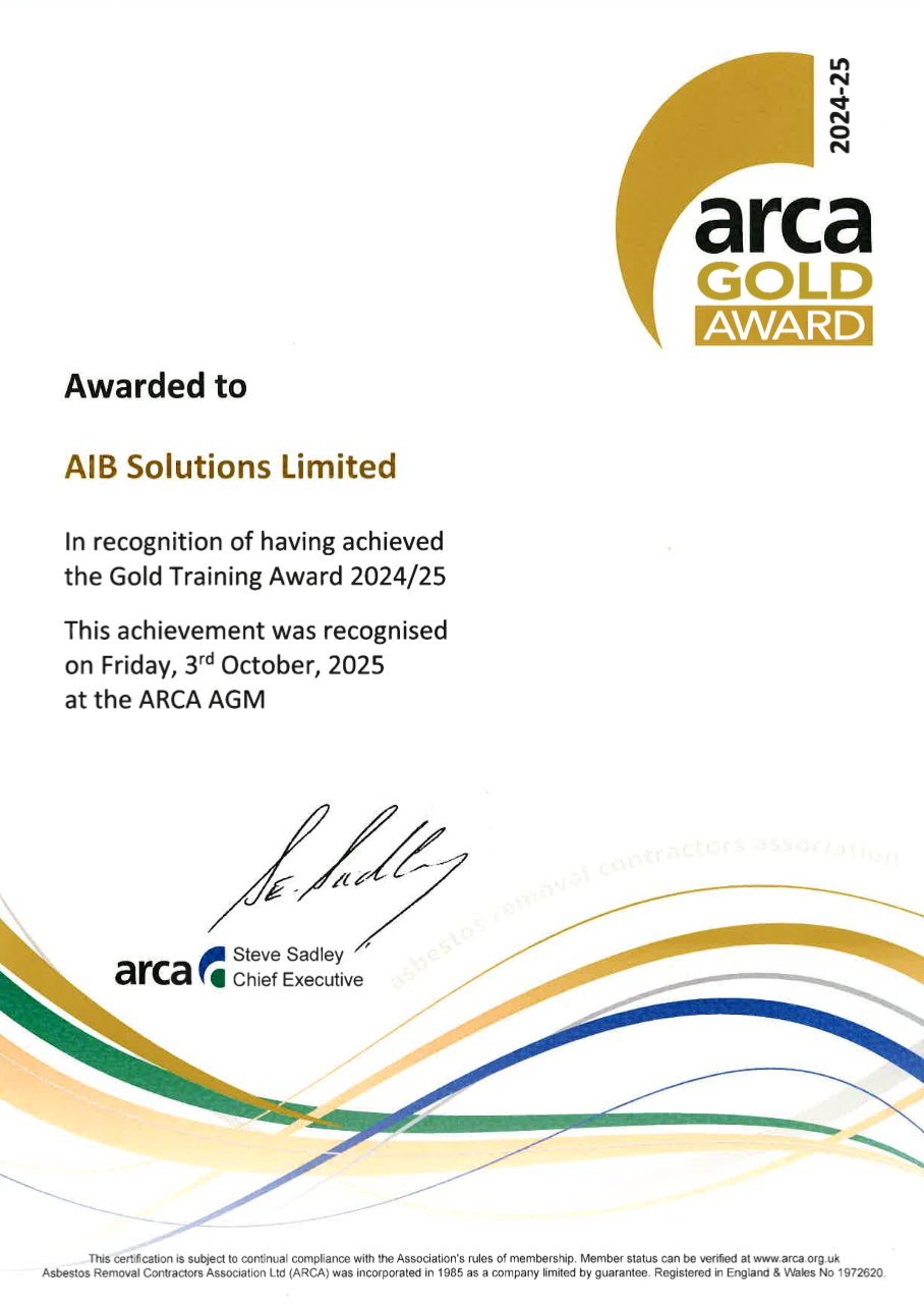 ARCA Gold Training Award 2024/25 — AIB Solutions Limited