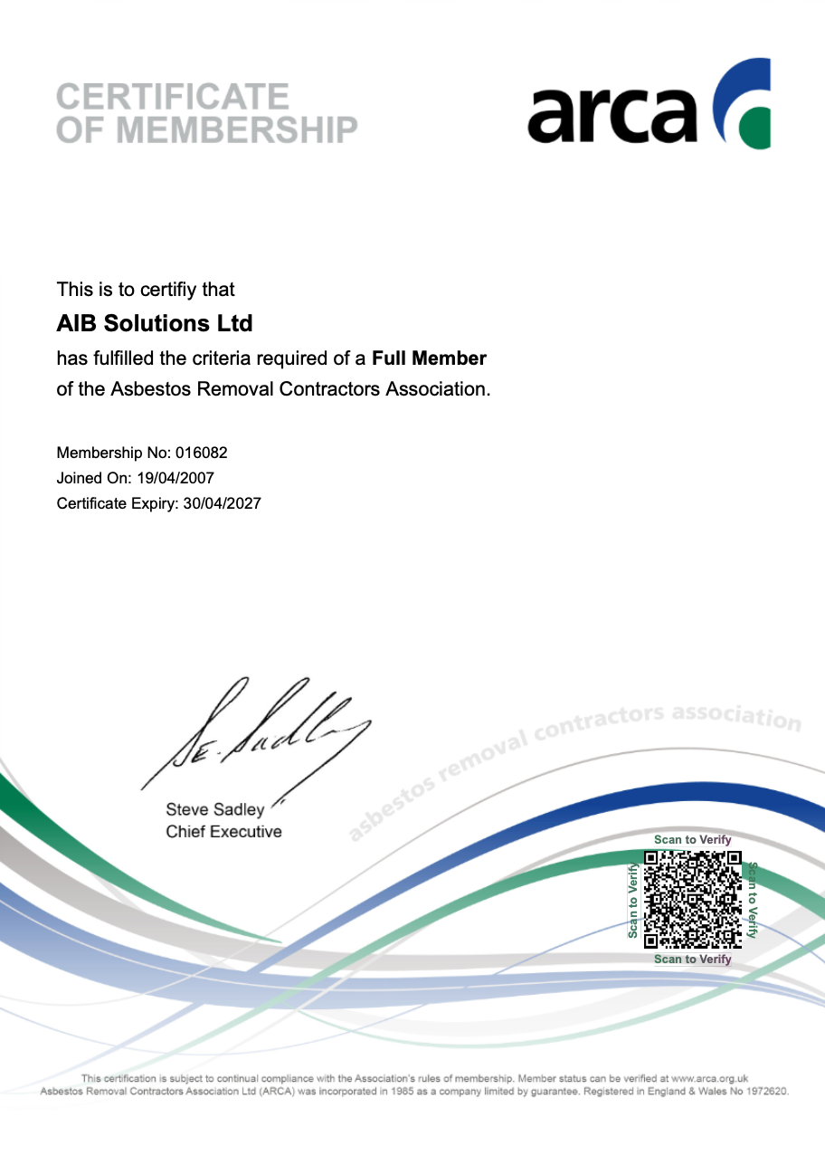 ARCA Certificate of Membership — AIB Solutions Limited