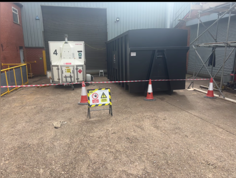 Licensed removal works in progress on site