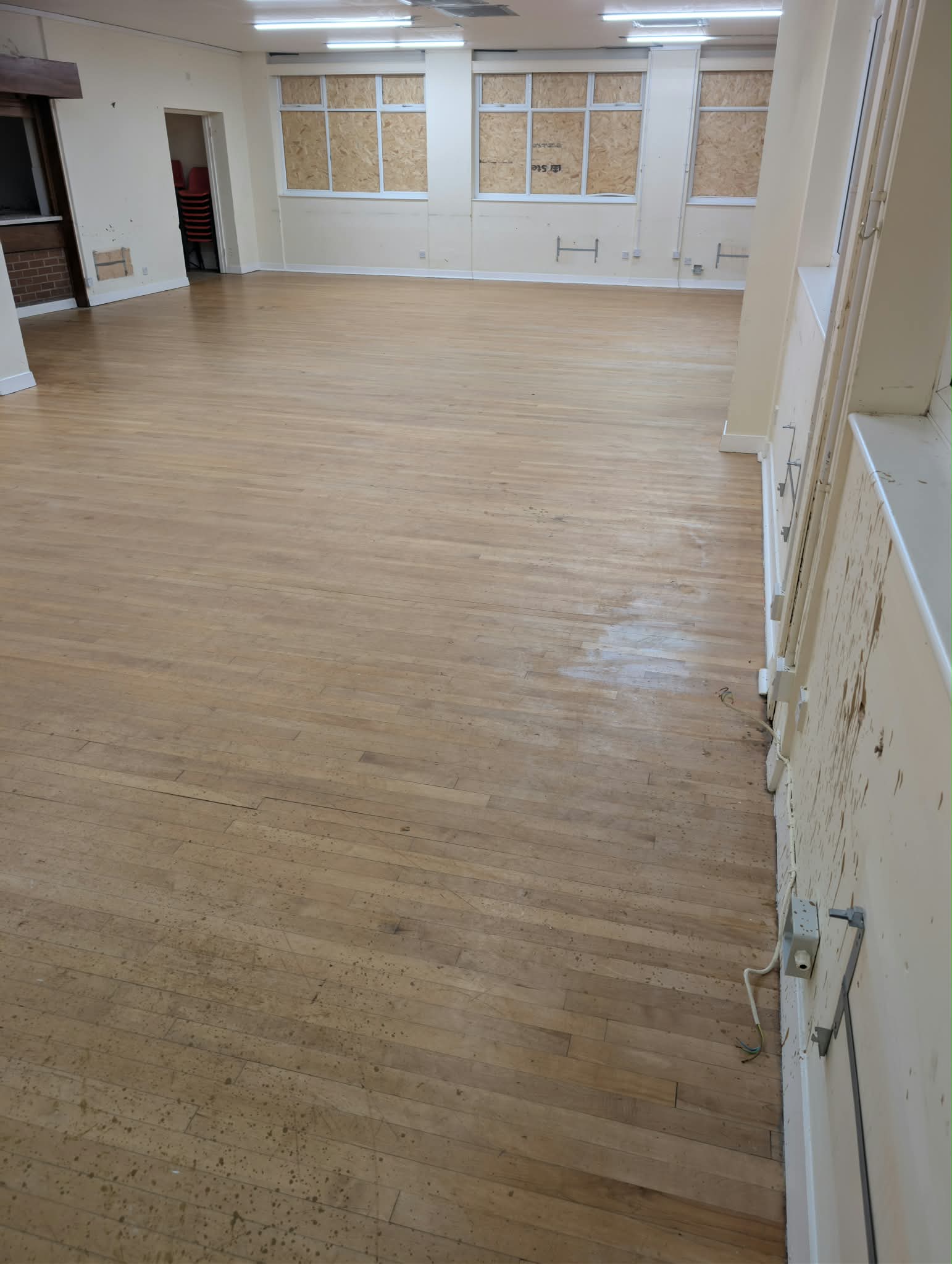 Church hall after the environmental clean